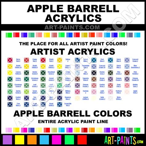 Apple Barrel Color Chart