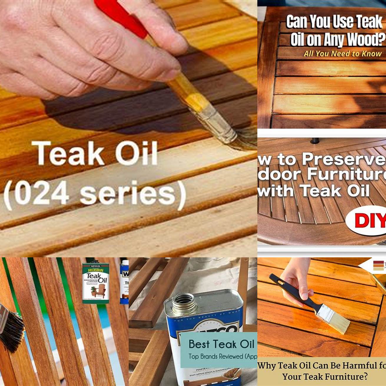 Apply teak oil once or twice a year