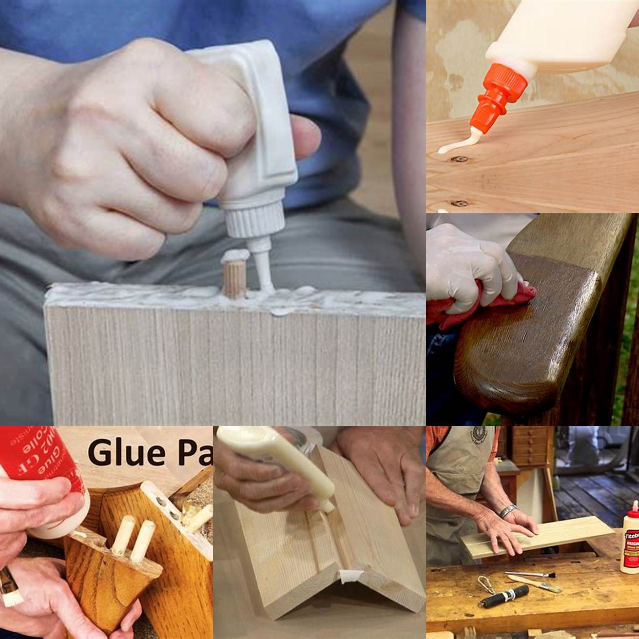 Apply wood glue evenly