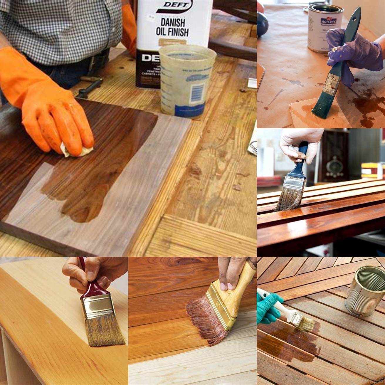 Applying sealant or varnish to teak wood furniture
