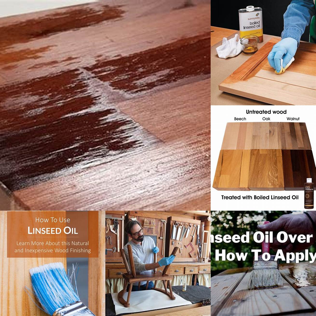 Applying the Linseed Oil