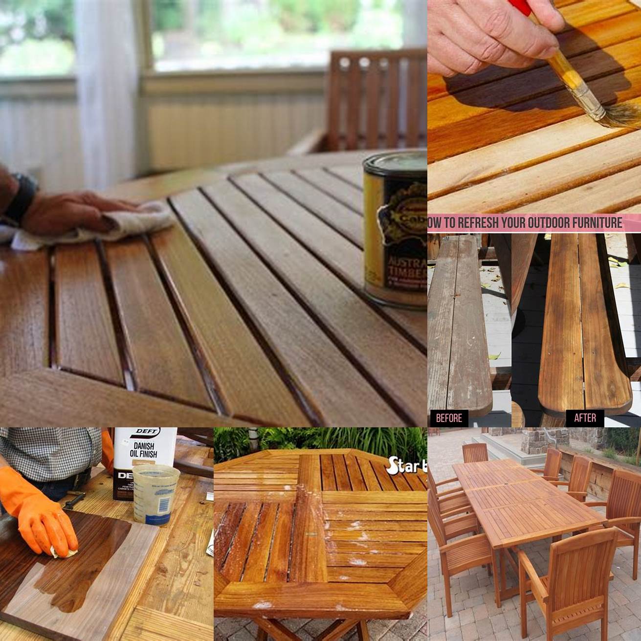 Applying the Solution to the Teak Furniture