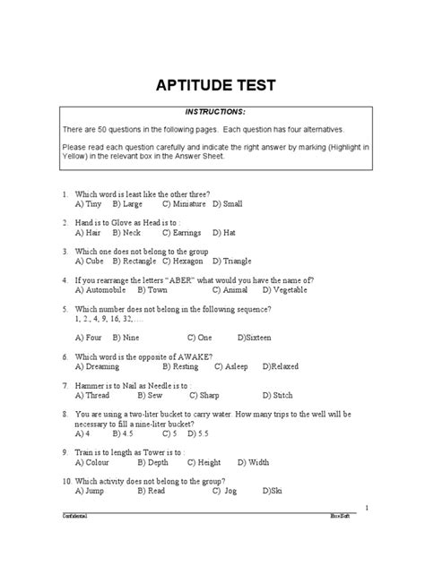 Aptitude Test For Career