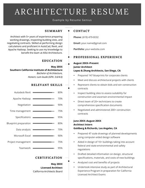 Architecture Resume Template