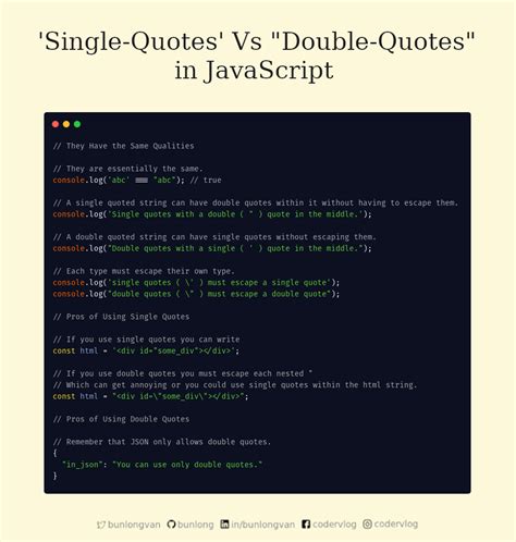 Are double quotes and single quotes interchangeable for string literals in JavaScript