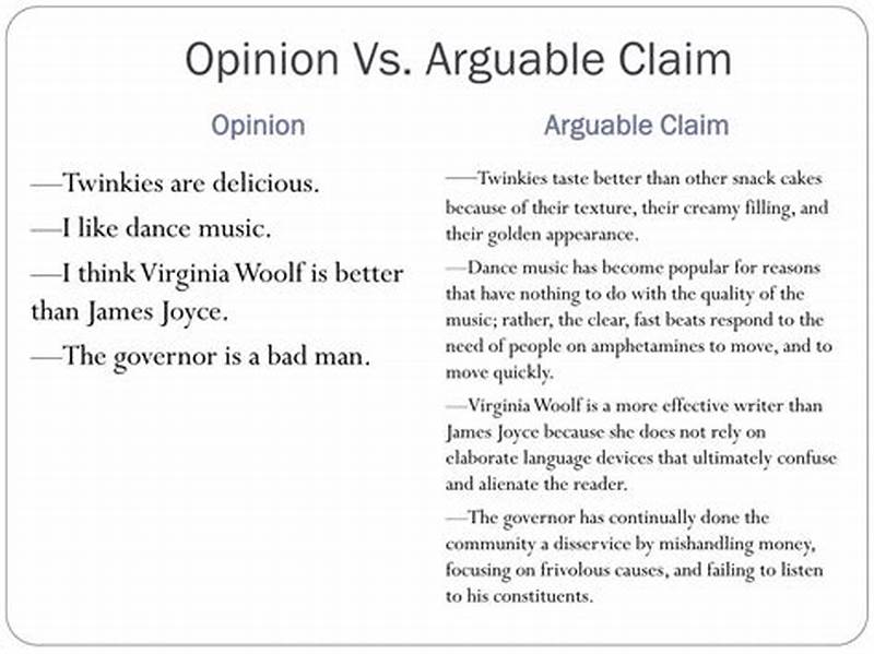Arguable Claim Example