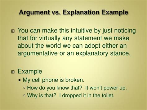 vs Explanation Examples
