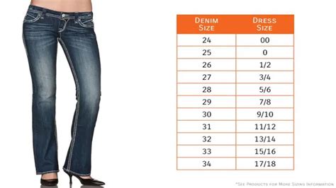 Arizona Jeans Size Chart