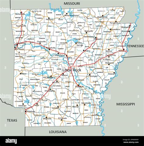 Arkansas Road Map Printable