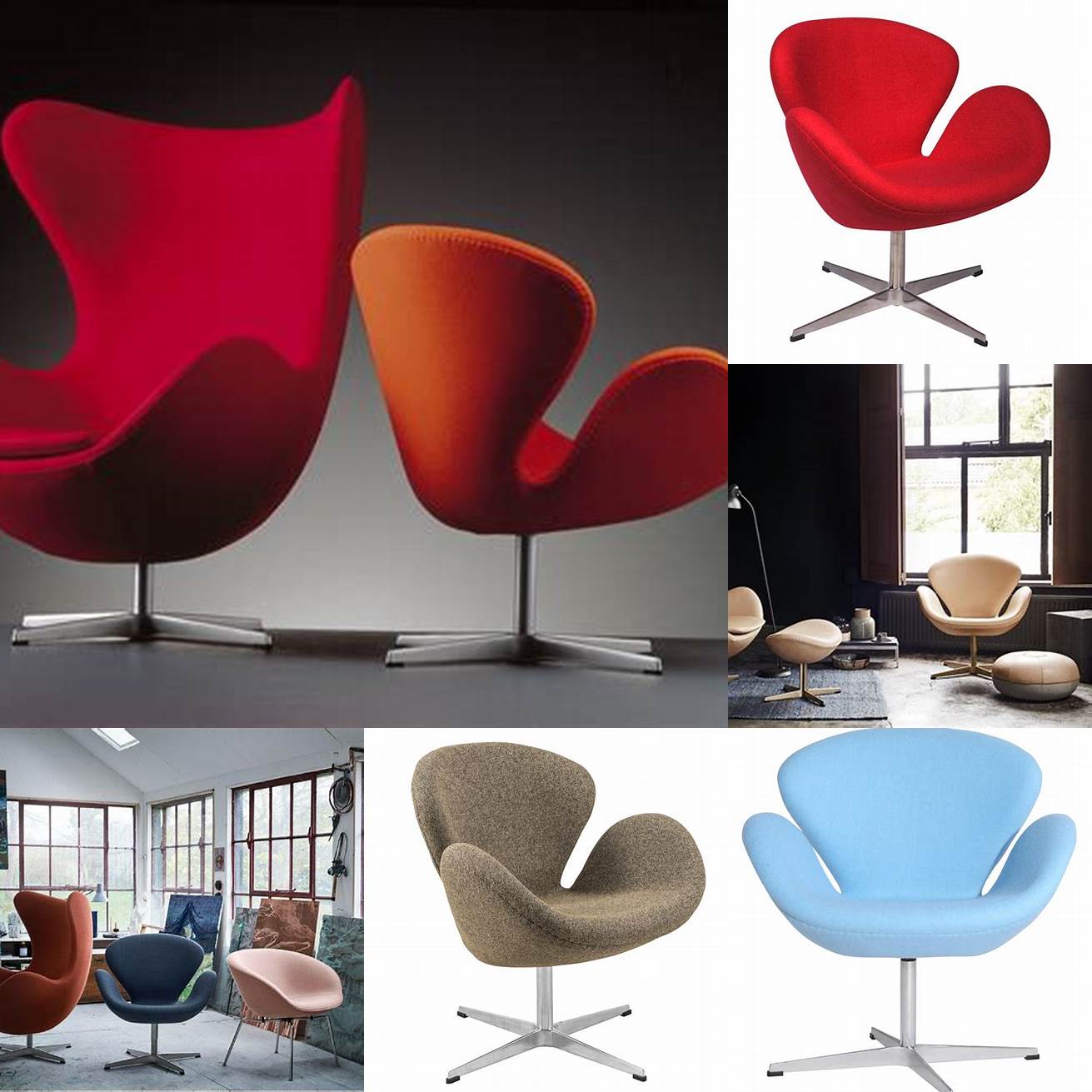 Arne Jacobsens Swan and Egg chairs
