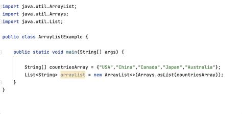 ArrayList initialization equivalent to array initialization duplicate