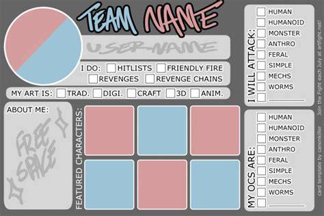 Art Fight Profile Template
