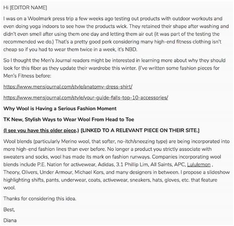 Article Pitch Template