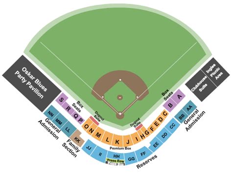 Asheville Tourists Seating Chart
