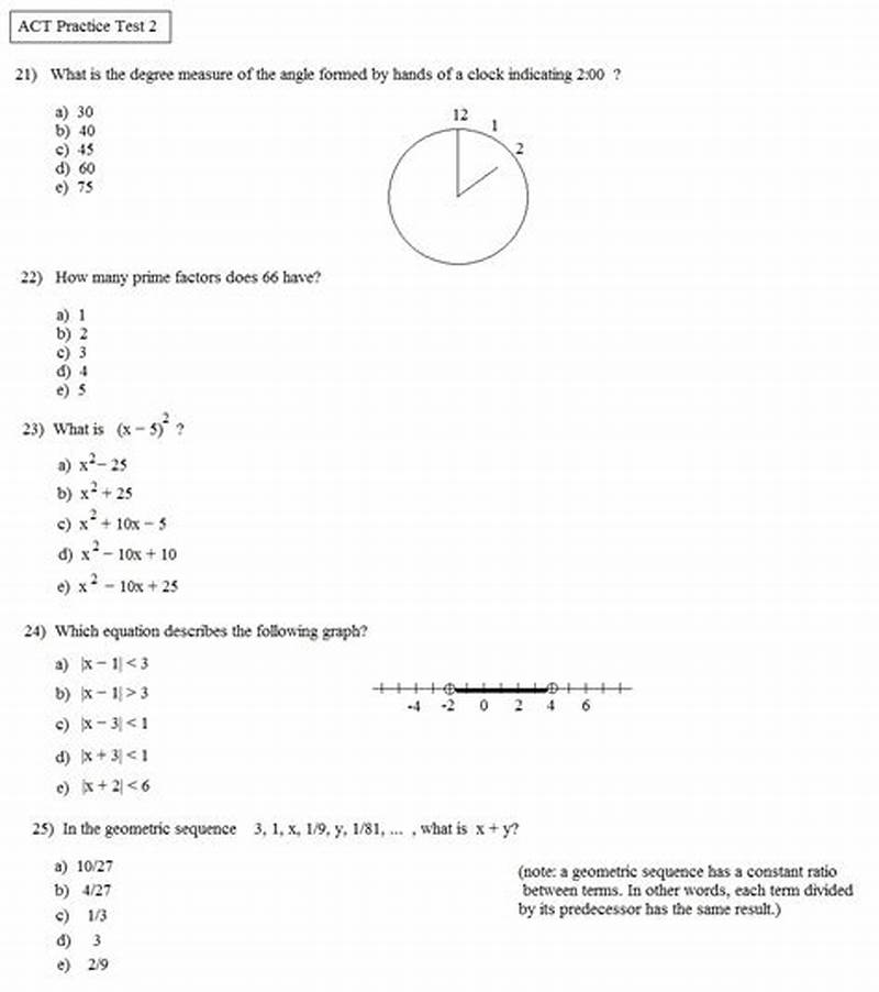Asvab Math Practice Test Printable