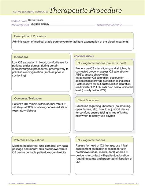 Ati Template Therapeutic Procedure