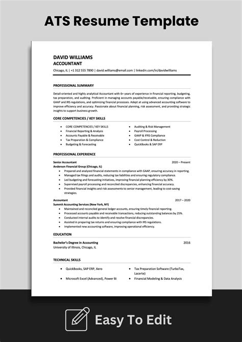 Ats Friendly Resume Template