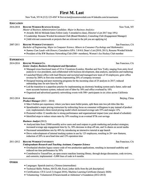 Ats Resume Template Download