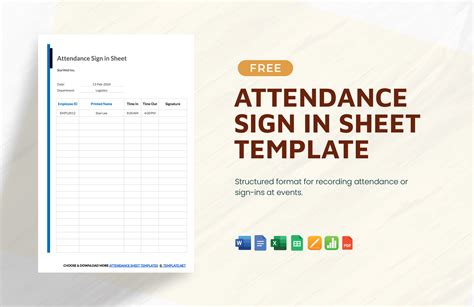 Attendance Sign Sheet Template