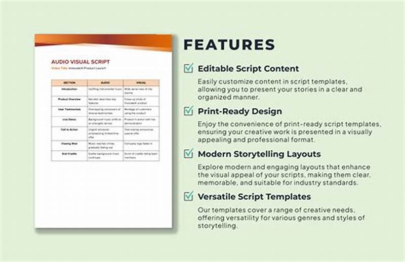 Audio Visual Script Template