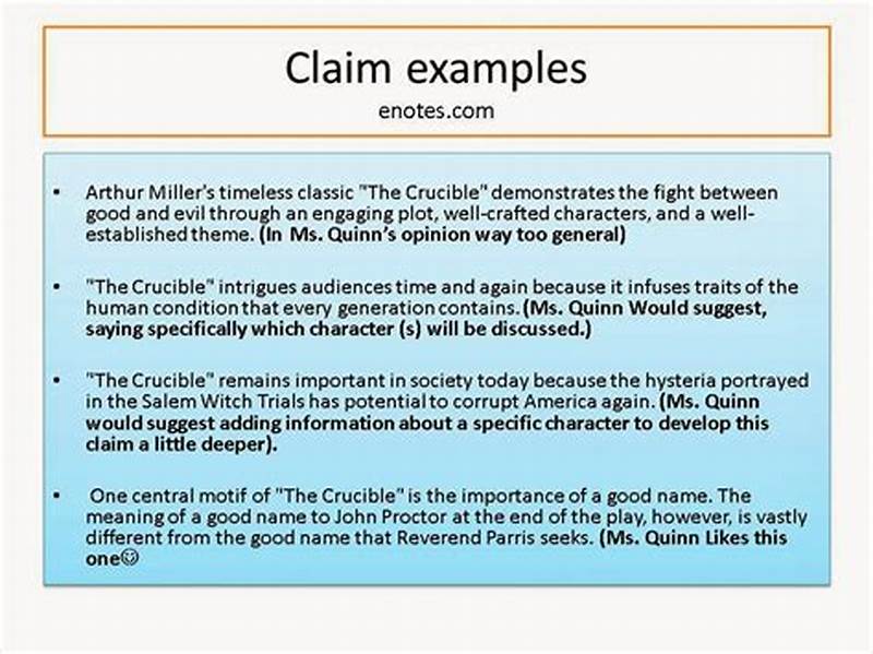 Authors Claim Example