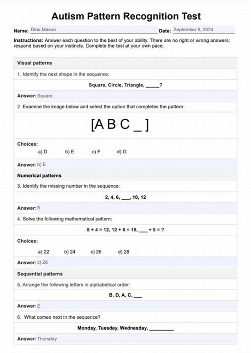Autistic Pattern Recognition