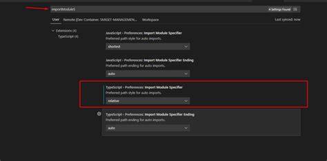 Auto import in Visual Studio Code only offering absolute path with Lerna subpackages in TypeScript