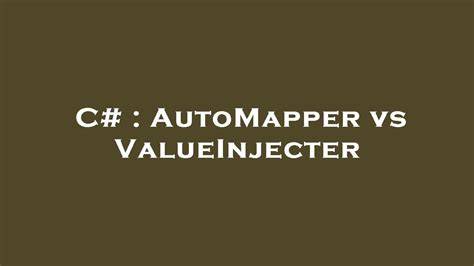 AutoMapper vs ValueInjecter closed