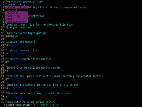 Autocompletion in Vim