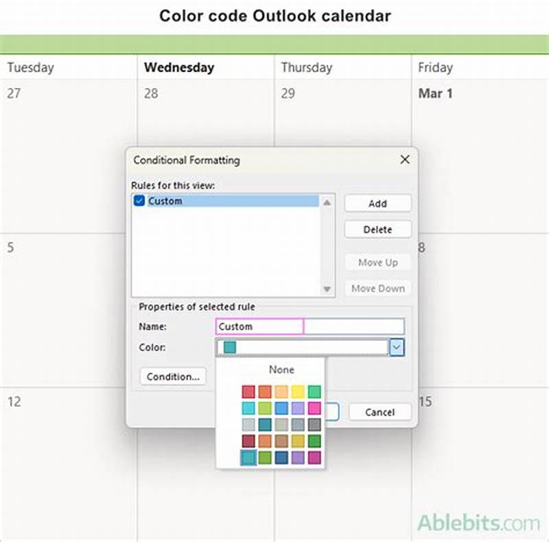 Automatically Color Code Outlook Calendar