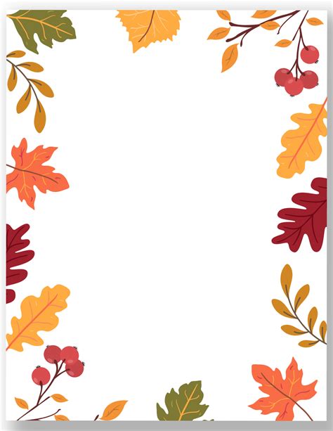 Autumn Border Template