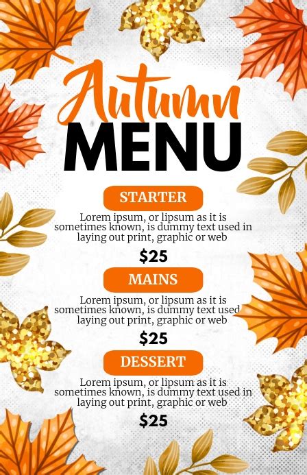 Autumn Menu Template
