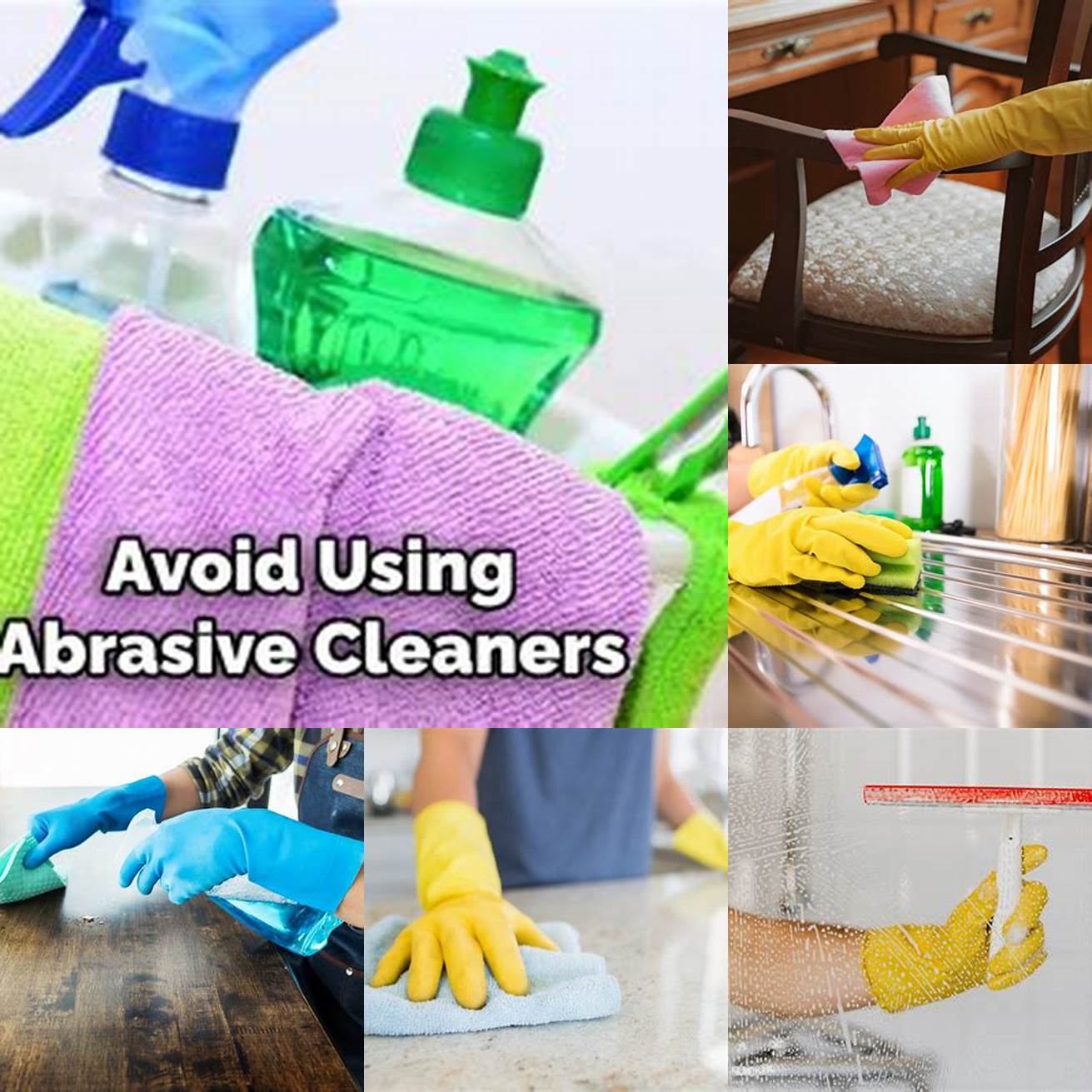 Avoid abrasive cleaners