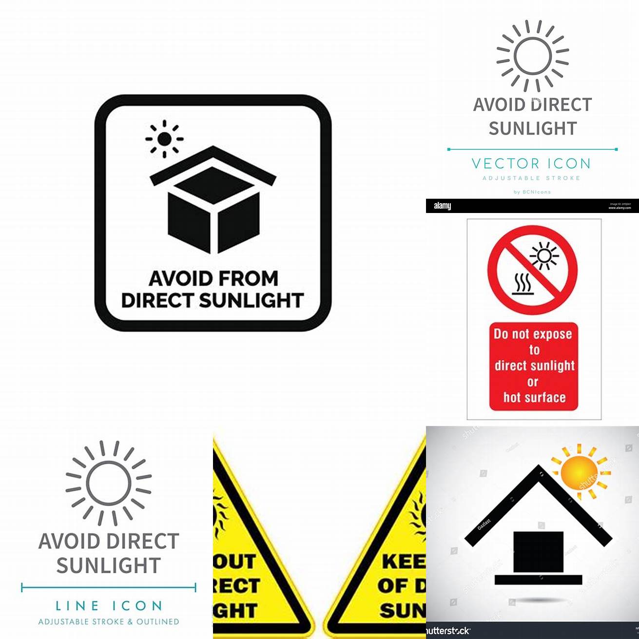Avoid direct sunlight