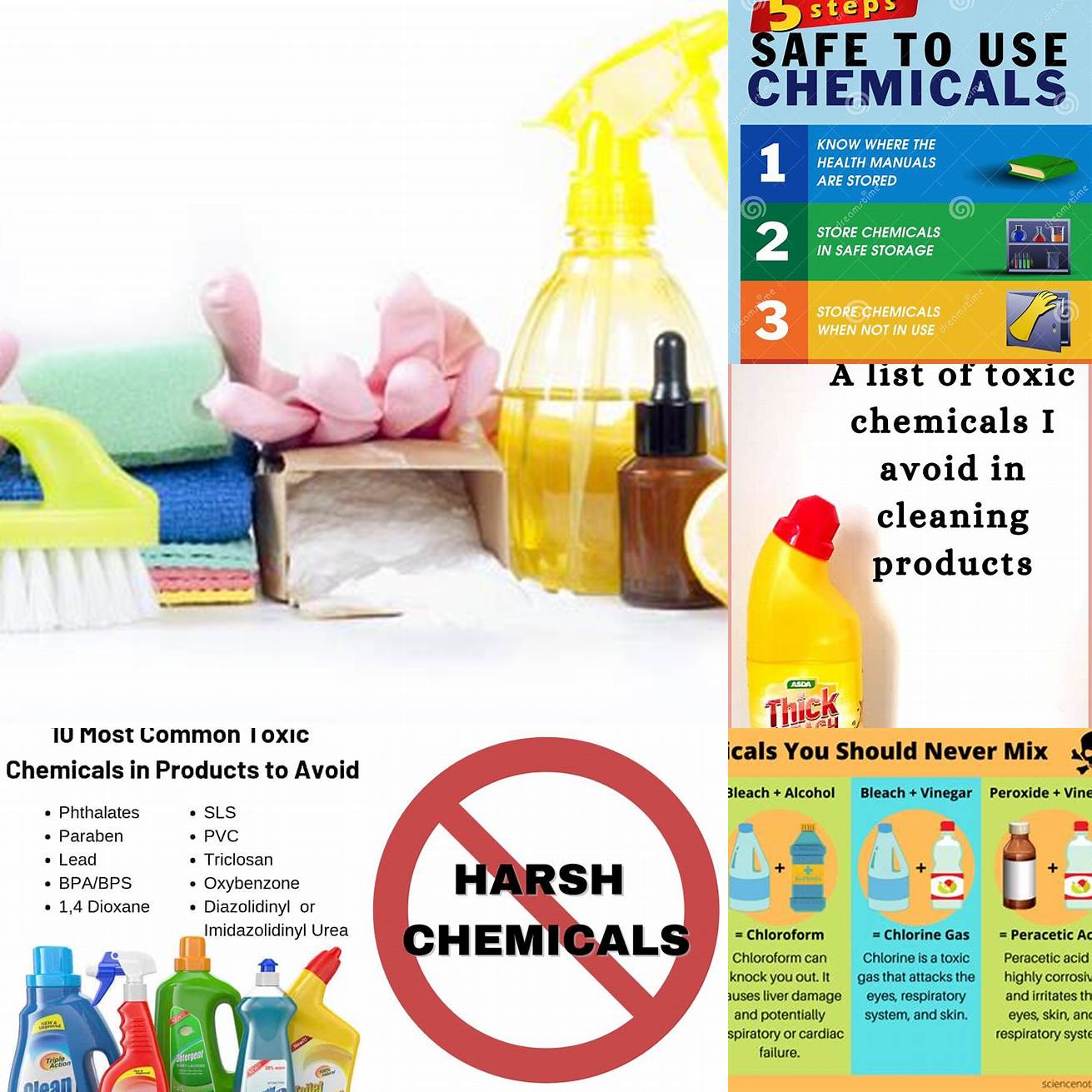 Avoid harsh chemicals