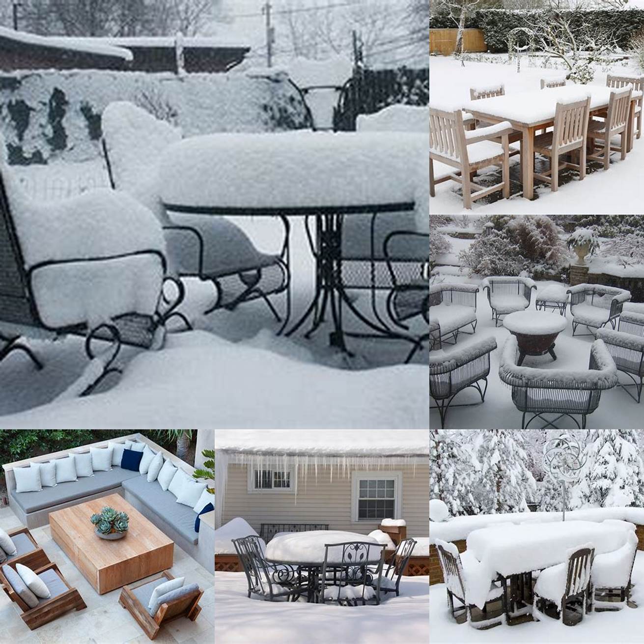 Avoid leaving furniture outdoors during winter