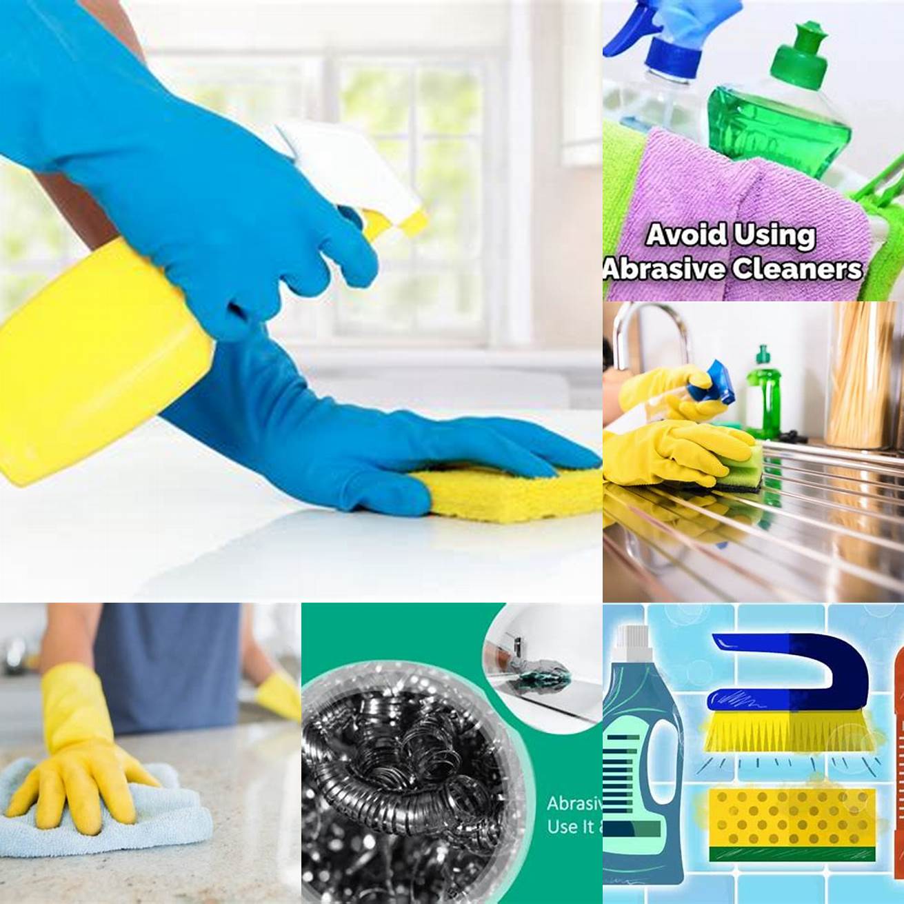 Avoid using abrasive cleaning tools