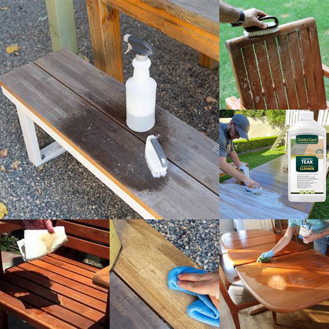 Avoid using harsh chemicals when cleaning teak furniture