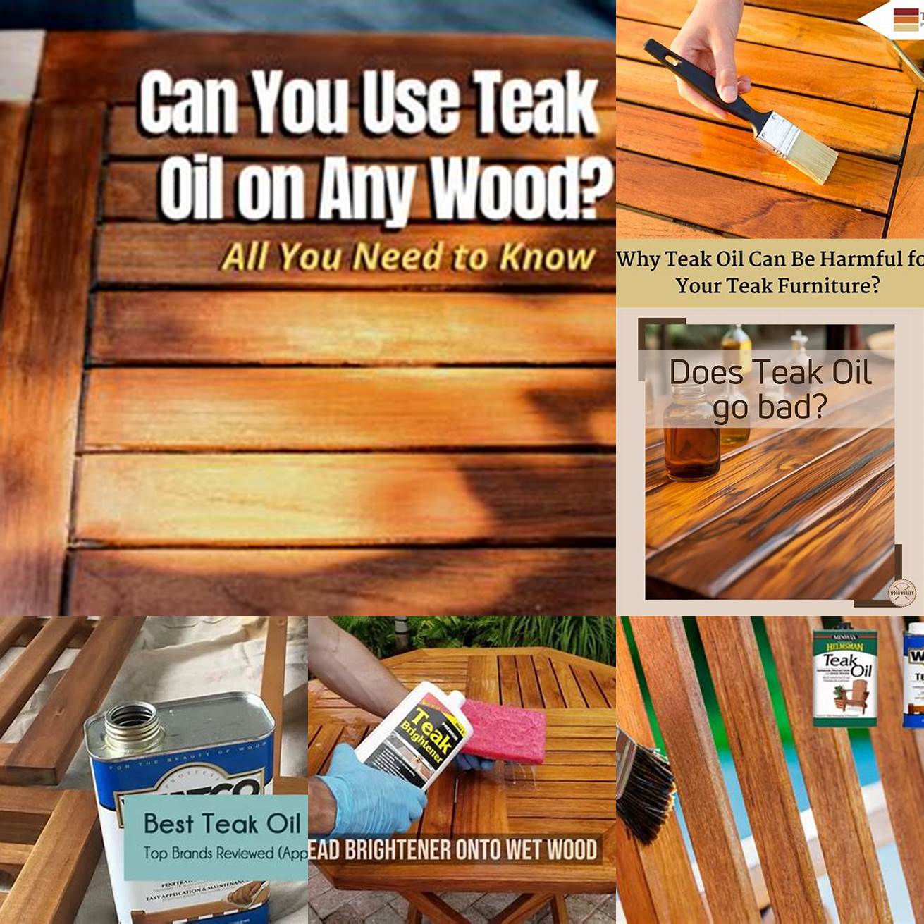 Avoid using teak oil on softwoods