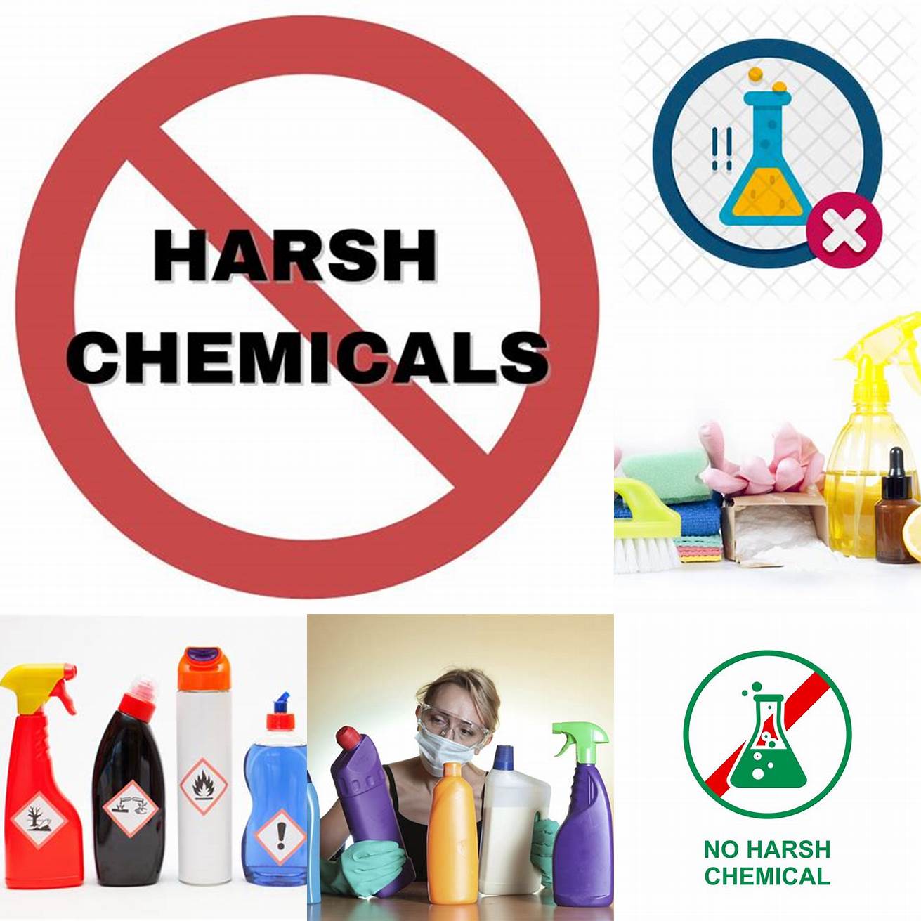 Avoiding harsh chemicals