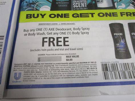Axe Deodorant Printable Coupon