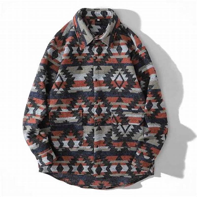 Aztec Pattern Button Up Shirt