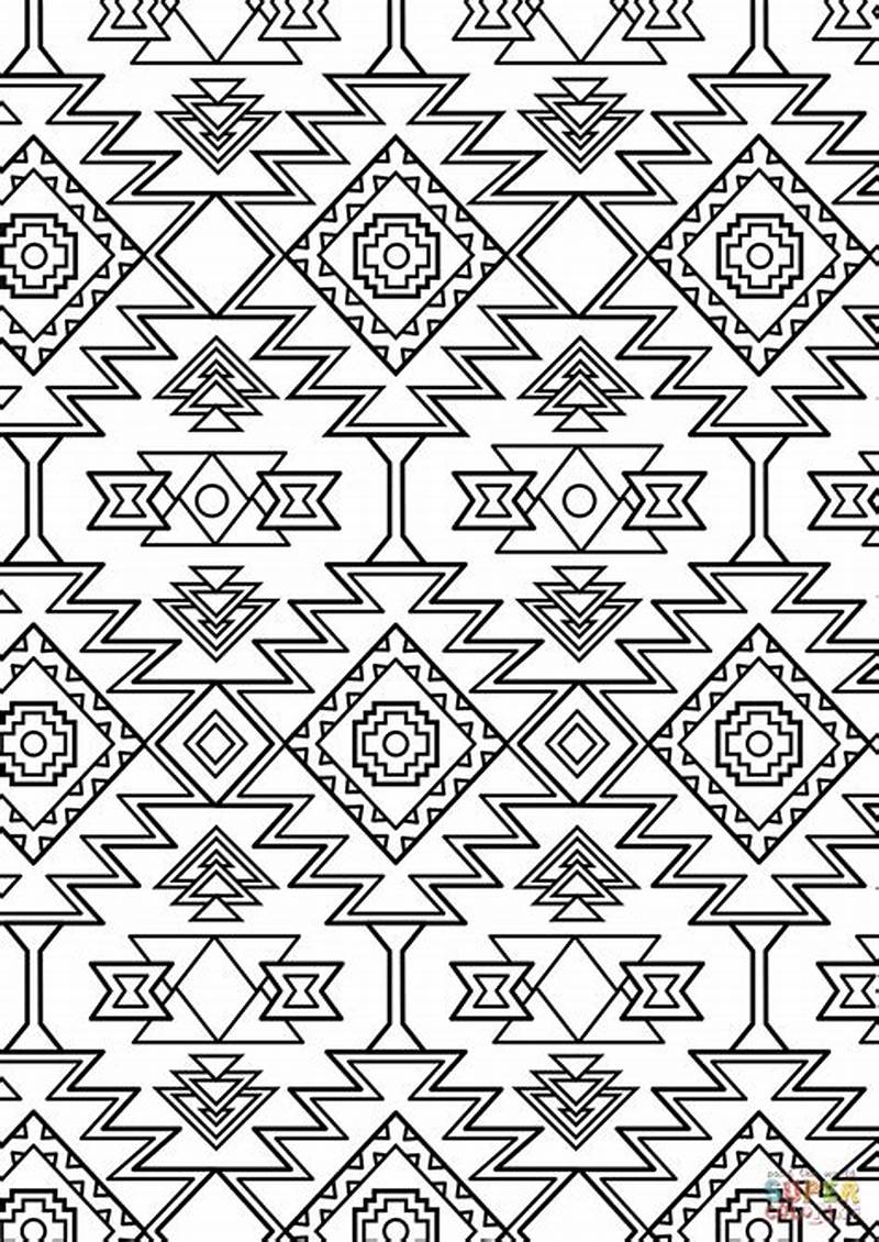 Aztec Pattern Coloring Pages