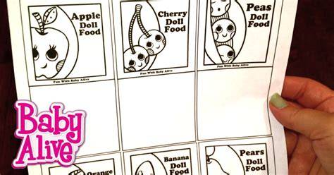 Baby Alive Doll Food Packet Template Printable