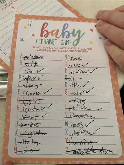 Baby Alphabet Game A To Z Answers Printable