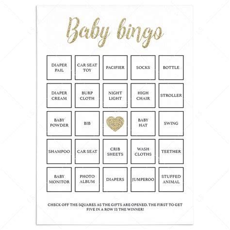 Baby Shower Bingo Printable Site Pinterest.com
