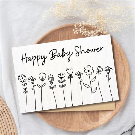 Baby Shower Printable Card For Business Envelope