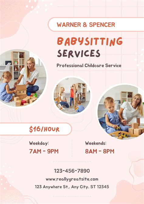 Babysitter Flyer Free Template