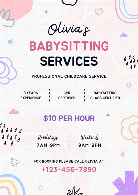 Babysitting Flyers Templates