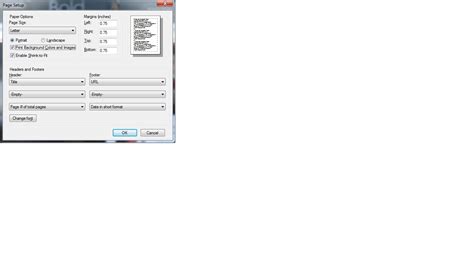 Background color not showing in print preview